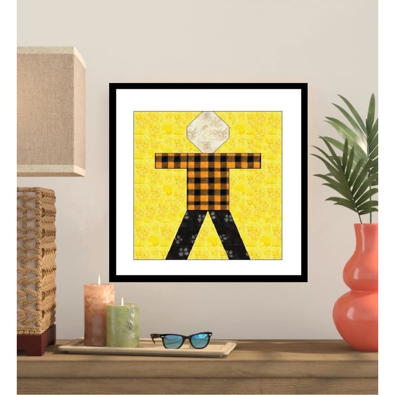 Boy Paper Pieced Quilt Block Pattern OC004 0