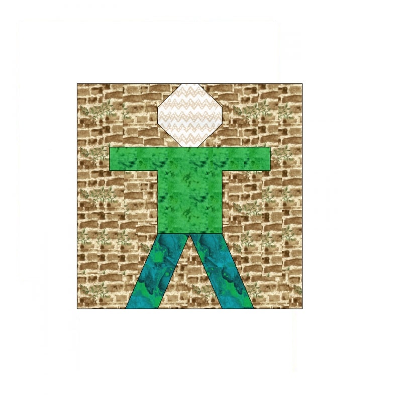 Boy Paper Pieced Quilt Block Pattern OC004 4