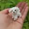 Miniature Maltese Puppy Handmade Crochet Dog Pet Portrait Memorial Gift For Dog Lovers Blythe Doll 3