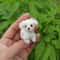 Miniature Maltese Puppy Handmade Crochet Dog Pet Portrait Memorial Gift For Dog Lovers Blythe Doll 5
