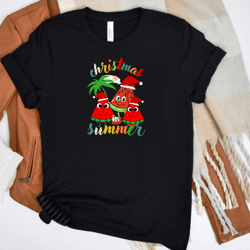 christmas in summer tshirt,watermelon christmas tree,beach christmas tshirt,summer vibe shirt
