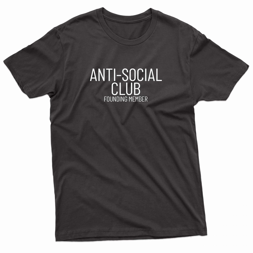 Anti Social Club Founding Member Funny Introvert TShirt 0