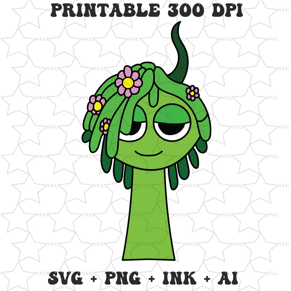 Vector Project Sprunki Increedibox Green Vineria Easy To Edit With SVGPNGInk Ai File Format Instant 0
