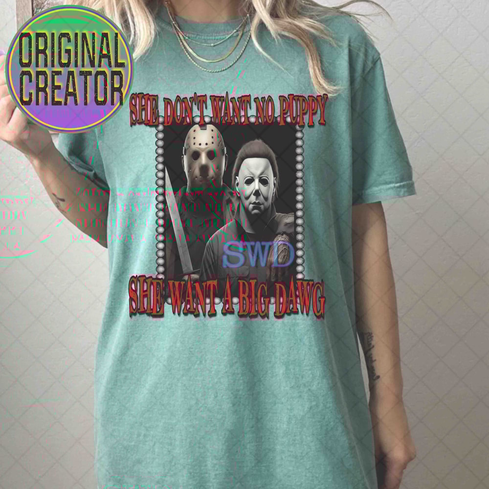 2 Slipper Luh Tyler Horror SublimationShe Dont Want A Puppy She Wants A Big Dawg Sublimation Jason Michael Png 3