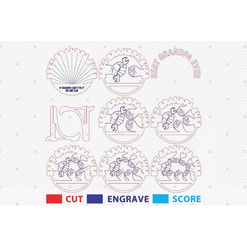 Personalized Dad And Kid Hands Mechanic Sign SVG Handy Dad Svg Best Dad Ever Svg Gift For Dad 1