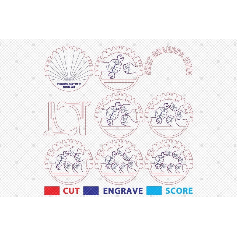 Personalized Dad And Kid Hands Mechanic Sign SVG Handy Dad Svg Best Dad Ever Svg Gift For Dad 1