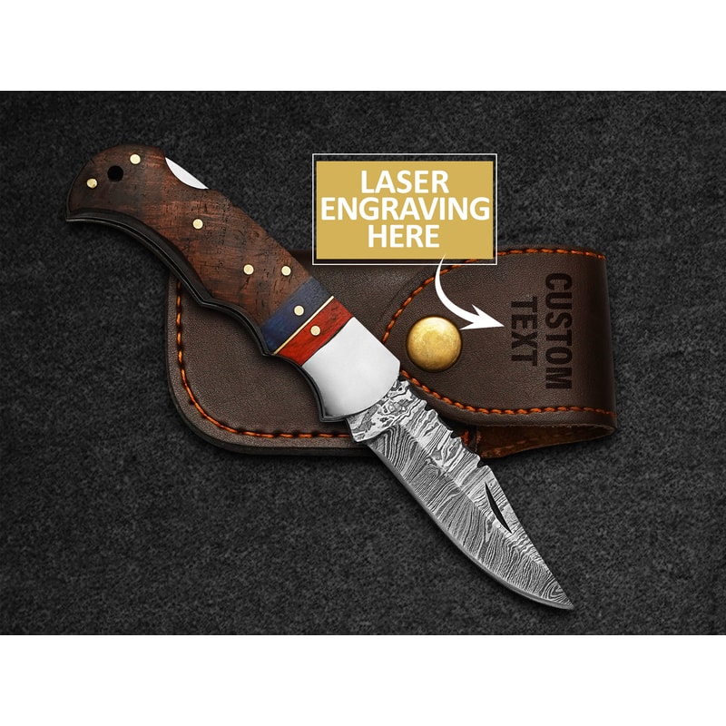 Custom Handmade Pocket Knife Gift For Him Folding Knife Back Lock Knife Gift For Her EDC Knife Gift