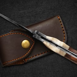 groomsmen knife handmade pocket knife, damascus folding knife, stag horn and camel bone handle, groomsmen gifts,