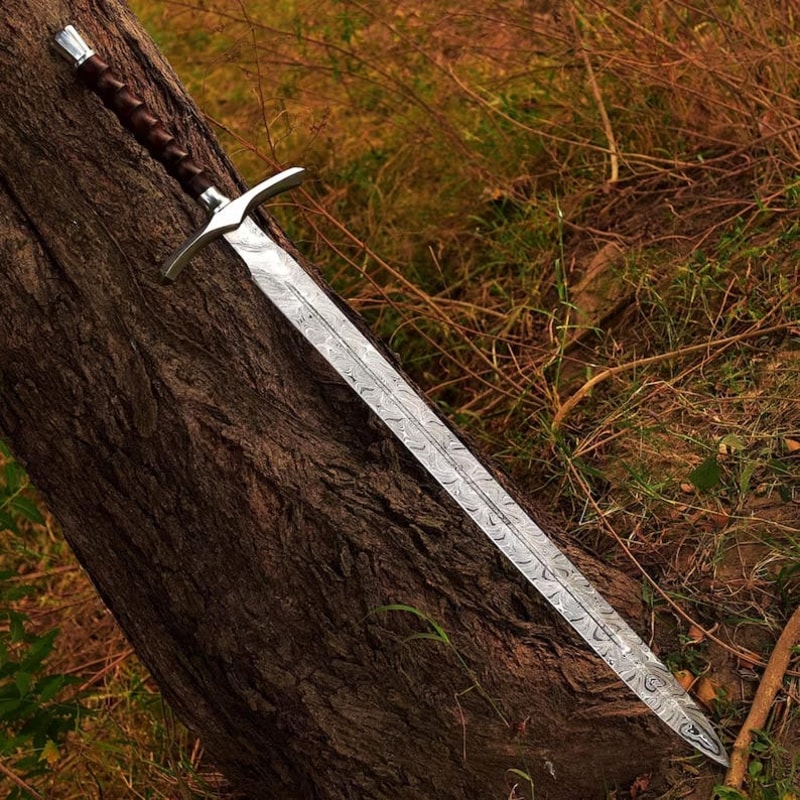 Viking Sword Damascus Sword Hand Forged Sword Long Sword Sword Sword Real For Viking Costumes Gift 0