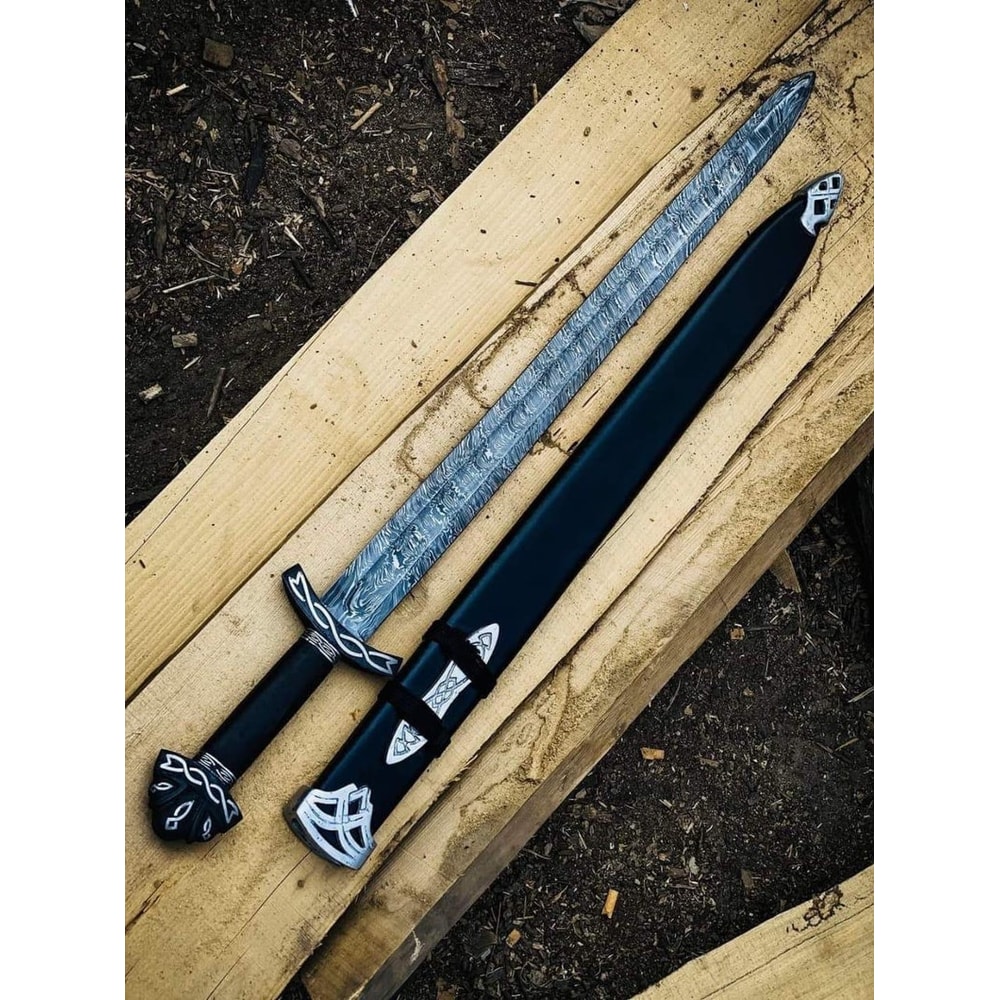 Hand Forged Real Damascus Steel Sword NORTHMEN Sword Real Damascus Steel Handmade Sword Gift For Hi 1