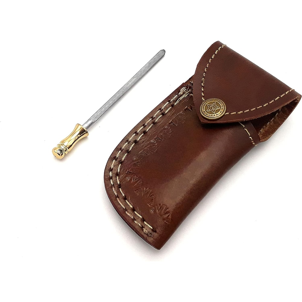 Pocket Knife 4 Pcs Set 65 Handmade Damascus Folding Knife Back Lock Knife Damascus Hunting Knife Wi 6