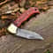Damascus Folding Knife Damascus Pocket Knife Hand Made Damascus Wood Hunting Folding Knife 2