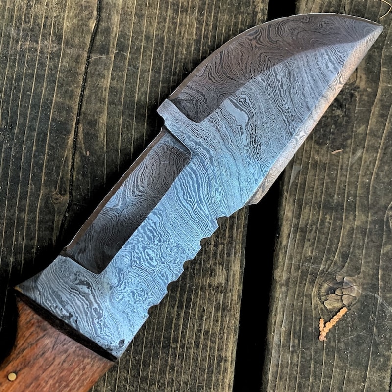 Hand Made Damascus Steel Tracker Knife For Hunting Camping Fishing And All Outdoor Activities With 3