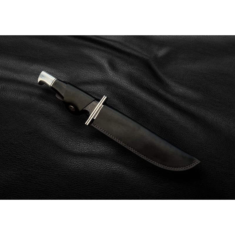 Handmade Scream Replica Knife With Leather Sheath Buck 120 Ghost Face Knife Movie Knife Replica 2