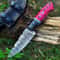Custom Handmade Damascus Knife Pocket Knife Fixed Blade Knife Skinner Knife Camping Knife Buffalo H 0