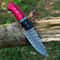 Custom Handmade Damascus Knife Pocket Knife Fixed Blade Knife Skinner Knife Camping Knife Buffalo H 8