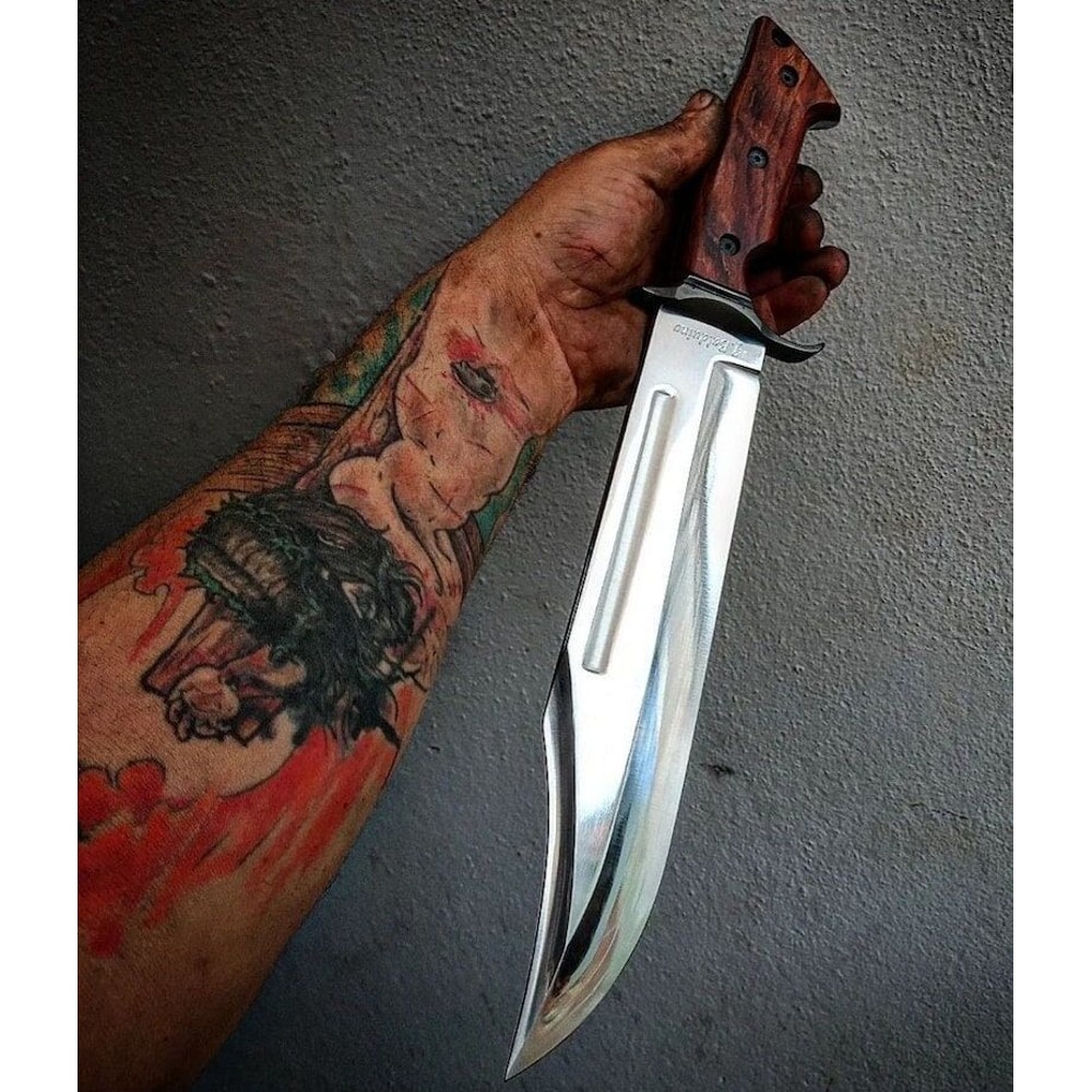 Handmade Carbon Steel Hunting Bowie Knife Vintage Big Bowie Birthday Anniversary New Year Christmas 0