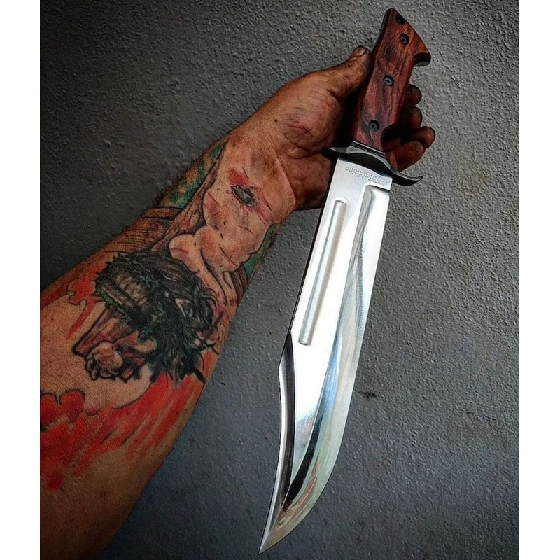 Handmade Carbon Steel Hunting Bowie Knife Vintage Big Bowie Birthday Anniversary New Year Christmas 0