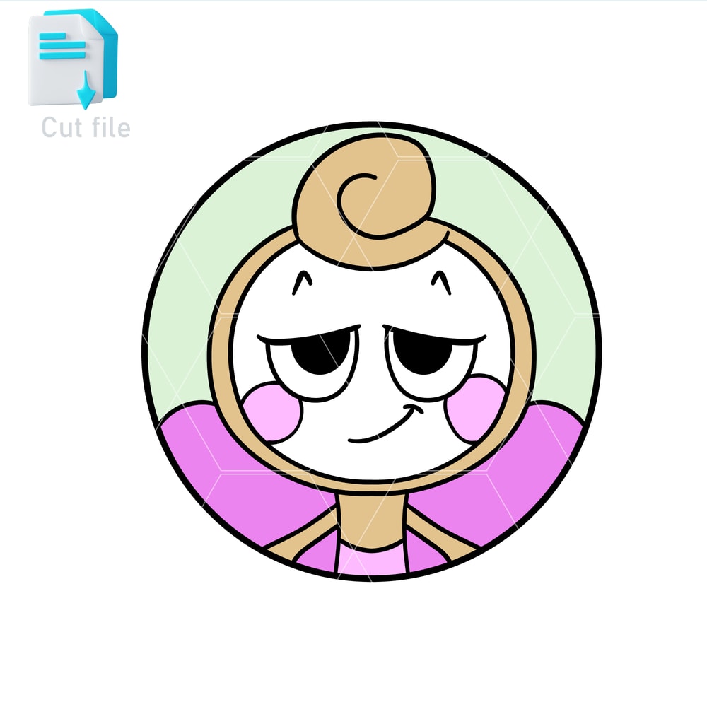 Vector Character Dandy World SVG PNG INkGlisten Sticker Cut File Editable Instant Digital Download 0