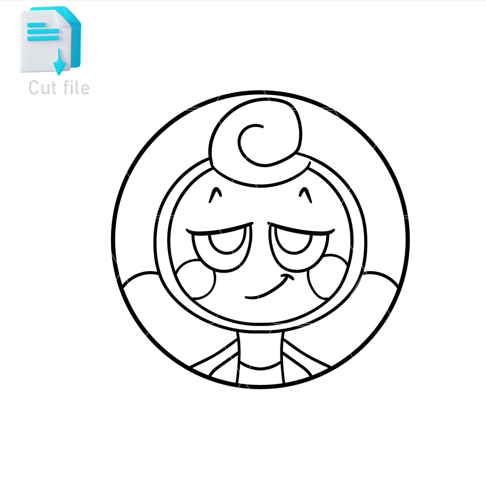 Vector Character Dandy World SVG PNG INkGlisten Sticker Cut File Editable Instant Digital Download 1