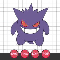 gengar svg, pokemon characters svg, pokemon svg, anime svg, png dxf eps digital file