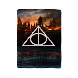 harry potter deathly hallows custom velveteen plush blanket – personalized comfort & style