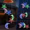 Outdoor Solar Stars And Moon Wind Chime Light Balcony Landscape Garden Light 1