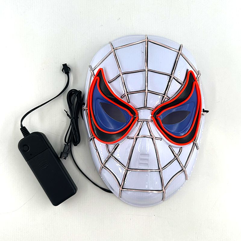 Cosplay Spider Full Face Mask with LED Lights Halloween Disguise Mask for Parties Carnivals