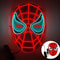 Cosplay Spider Full Face Mask with LED Lights Halloween Disguise Mask for Parties Carnivals
