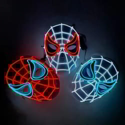 cosplay spider full face mask with led lights halloween disguise mask for parties & carnivals