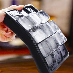 grid big ice tray mold box, large food grade silicone ice cube square tray for diy bar & pub