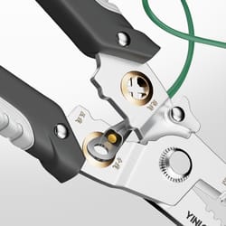 electric cable stripper & wire repair tool, multi-tool pliers for decrustation, cutting, and stripping