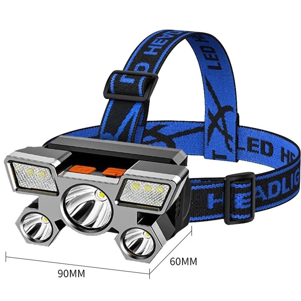 Rechargeable Head Flashlight HighLumen LED Headlamp For Hiking Fishing Outdoor Adventures 6
