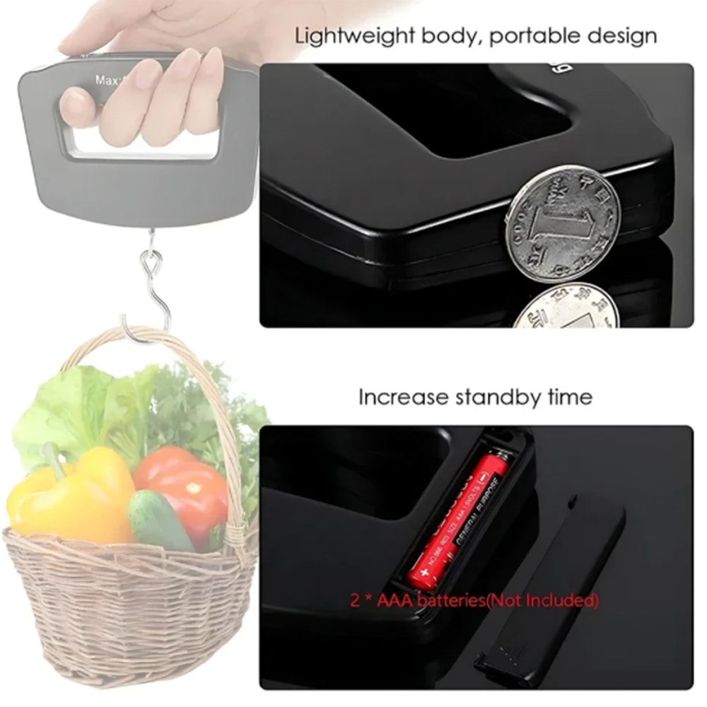 Travel Luggage Scale Compact Digital Hanging Scale 3