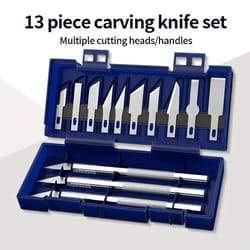 professional carving knife set, manual cutting tool for paper craft, leather work & precision repair