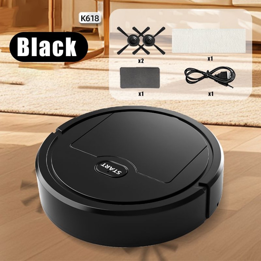 Powerful Robotic Vacuum Cleaner AllinOne Home Cleaning with Sweeping Mopping USB Charging