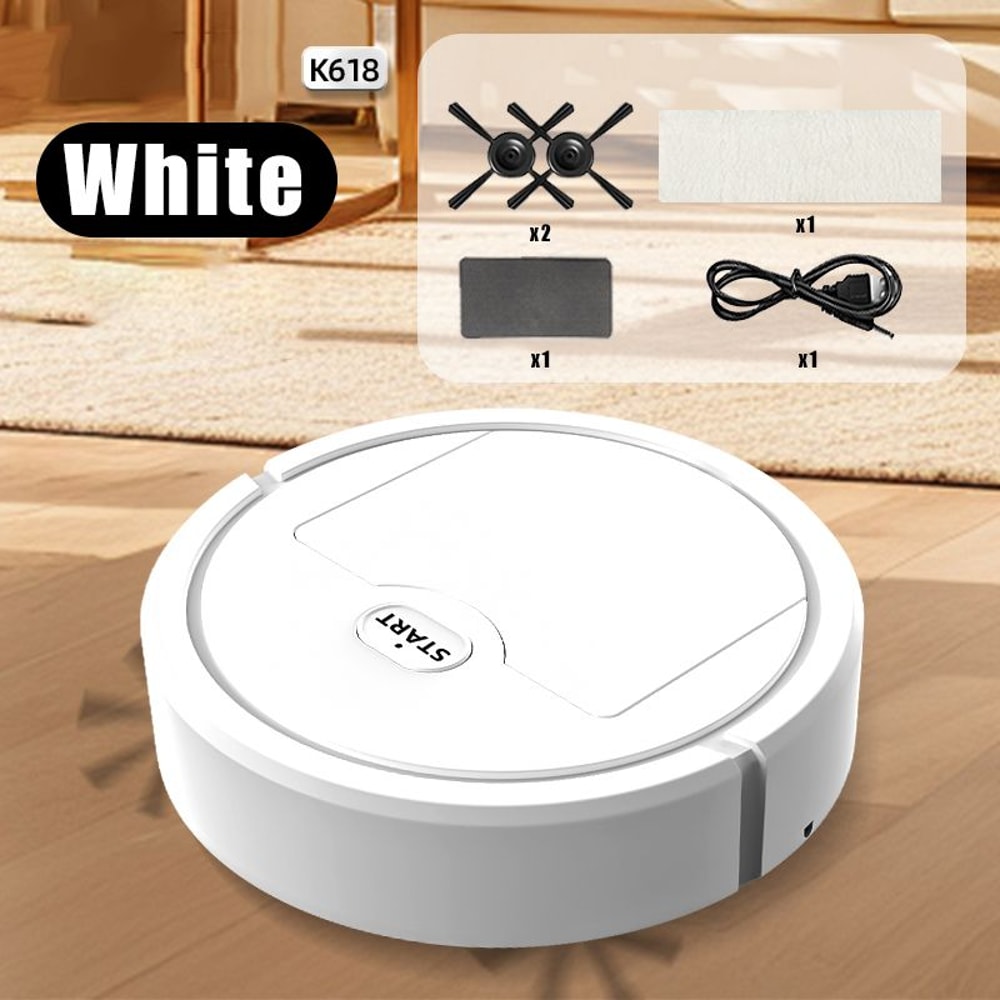 Powerful Robotic Vacuum Cleaner AllinOne Home Cleaning with Sweeping Mopping USB Charging