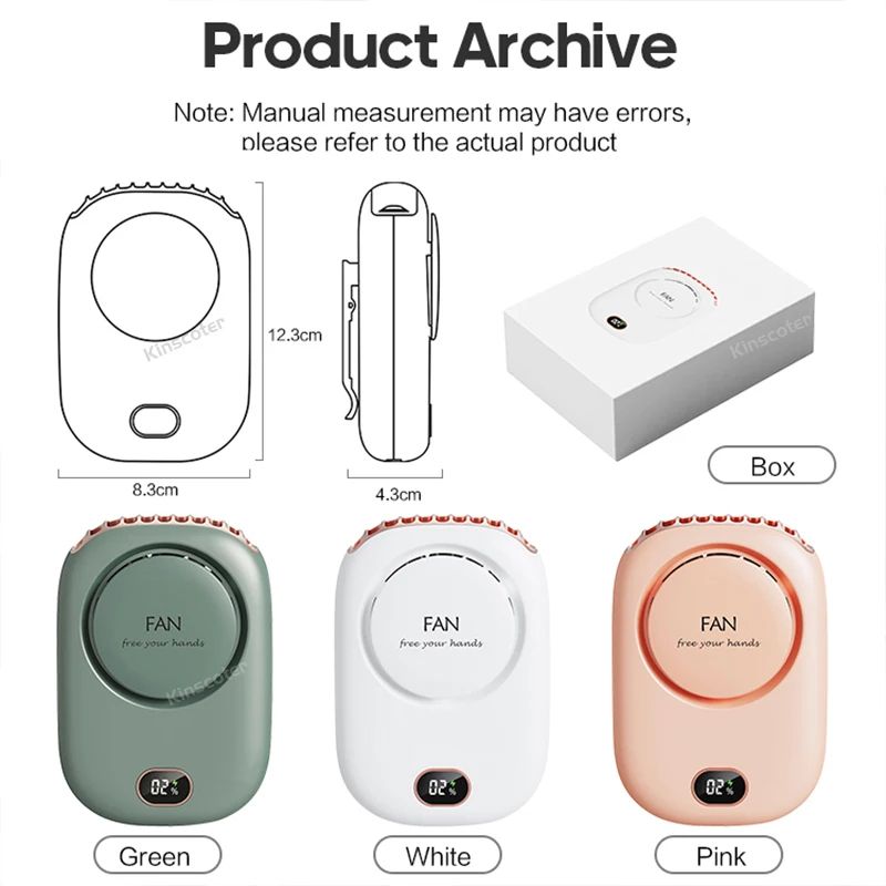 Portable Hanging Neck Fan Mini Bladeless USB Rechargeable Sports Cooler For Outdoor Travel And Wais 5