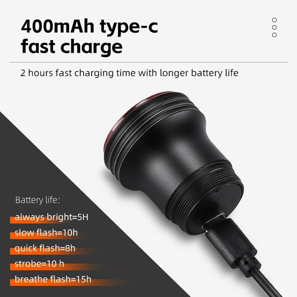 WEST BIKING Bike Tail Light Smart Sensing MTB Road Bike Rear Light IPX6 Waterproof With TypeC Charg 5