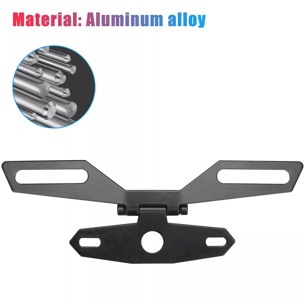 Universal Motorcycle Folding License Plate Bracket Tail Light Holder Mount Rear Adjustable For Moto 1