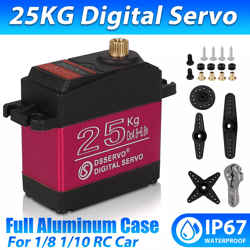 metal gear digital servo, waterproof high torque for rc cars, robots, and mechanical arms