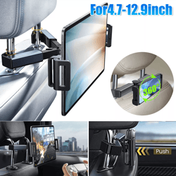adjustable car headrest back seat mount holder for tablet & iphone, 360° rotation