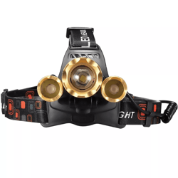 rechargeable led headlamp zoomable head torch flashlight for outdoor use