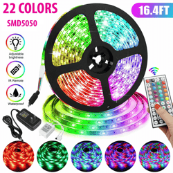 rgb waterproof led smd flexible strip light with remote control for home decoration