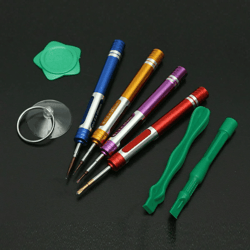 phone screen opening repair tools kit for iphone, precision screwdriver set with pry tools suction cup for mobile phone