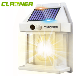 led solar wall lights, outdoor pir motion sensor garden security lamp with durability & stylish accent lighting