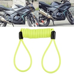 motorcycle disc lock reminder cable 1.2m anti thief brake lock alarm coil tether for motorbike wheel security handgrip