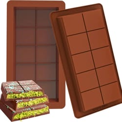 silicone chocolate bar moulds, easy release, break apart wax melt tray for protein, energy bars & custom handmade gift