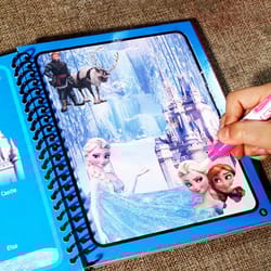 diy magic watercolor painting book for kids, frozen disney puzzle graffiti, mickey mouse sofia cars cartoon gift