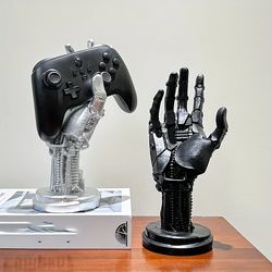 3d cyberpunk style series machine game controller stand, creative mechanical handle desktop decor for gamers home decor